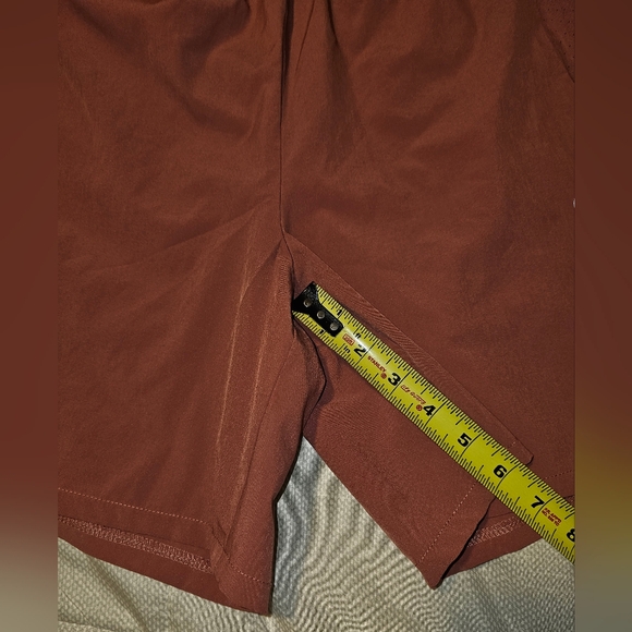 ASICS Men's Core Running Rust-Brown Athletic Shorts Small - Picture 3 of 7